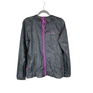 Columbia Women’s Lightweight Packable Hooded Windbreaker Jacket Size M